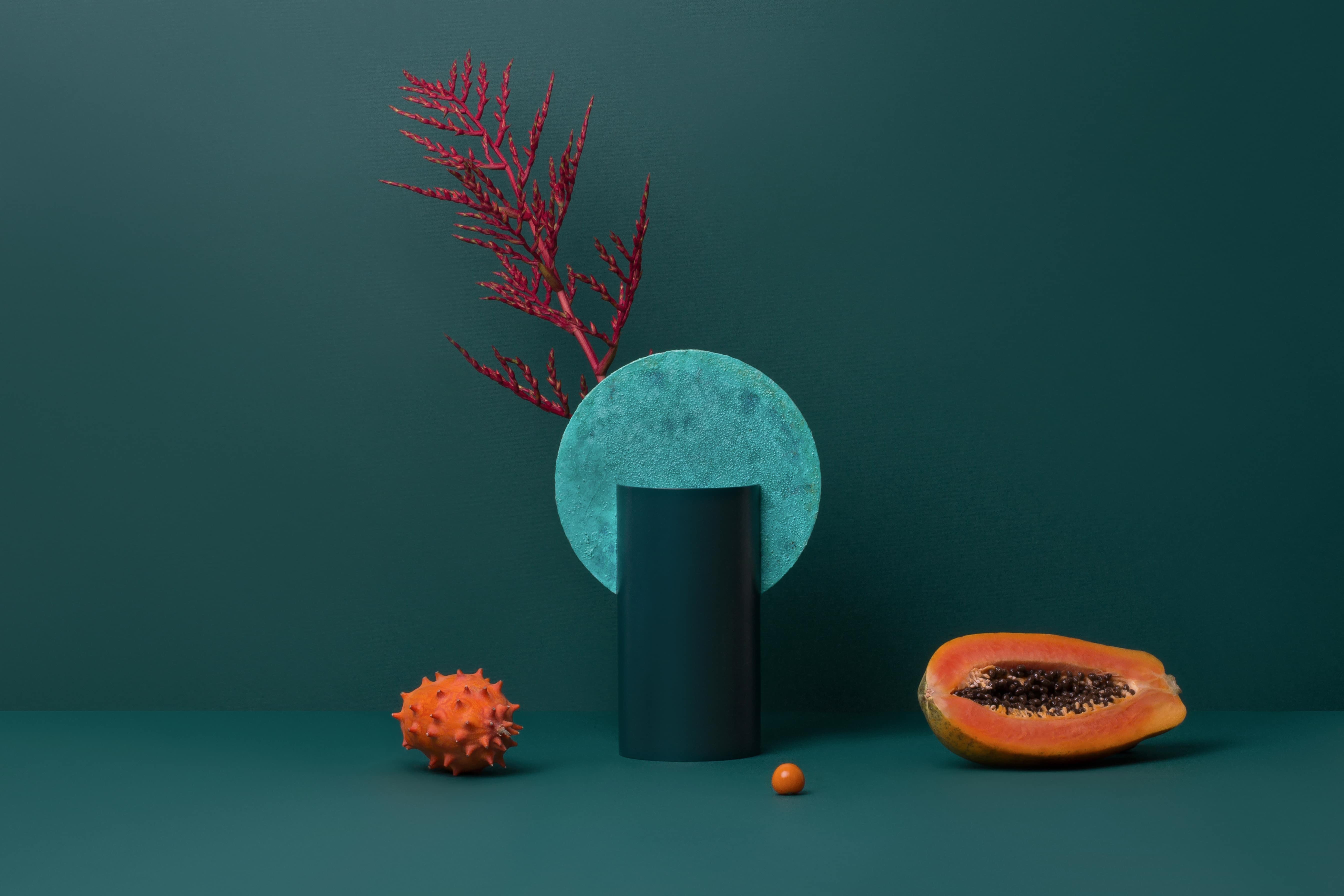 Ukrainian Limited Edition Modern Malevich Vase CSL2 by NOOM in Oxidized Copper and Steel