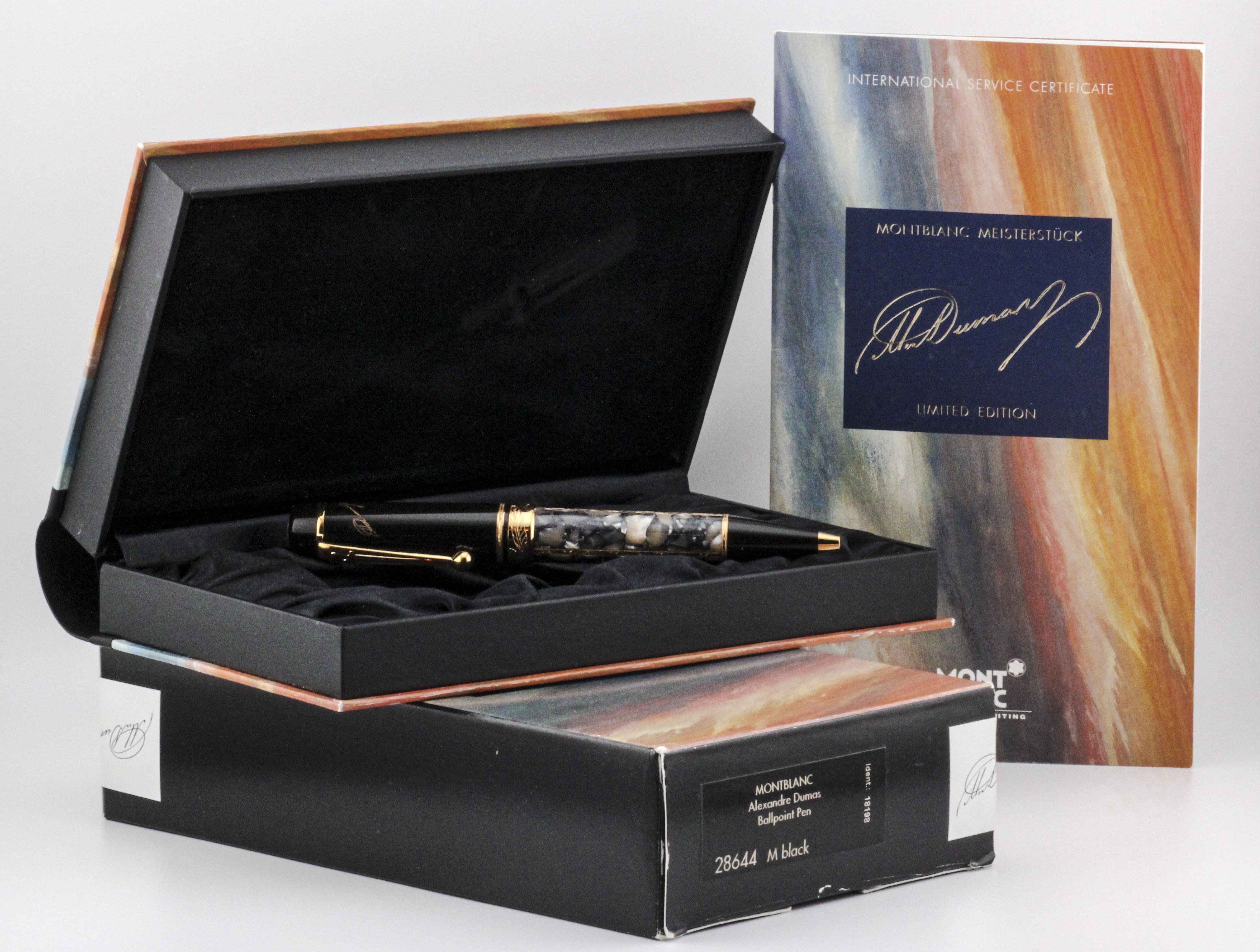 Montblanc Alexander Dumas Writer Serie Kugelschreiber-Serie, limitierte Auflage im Angebot 7