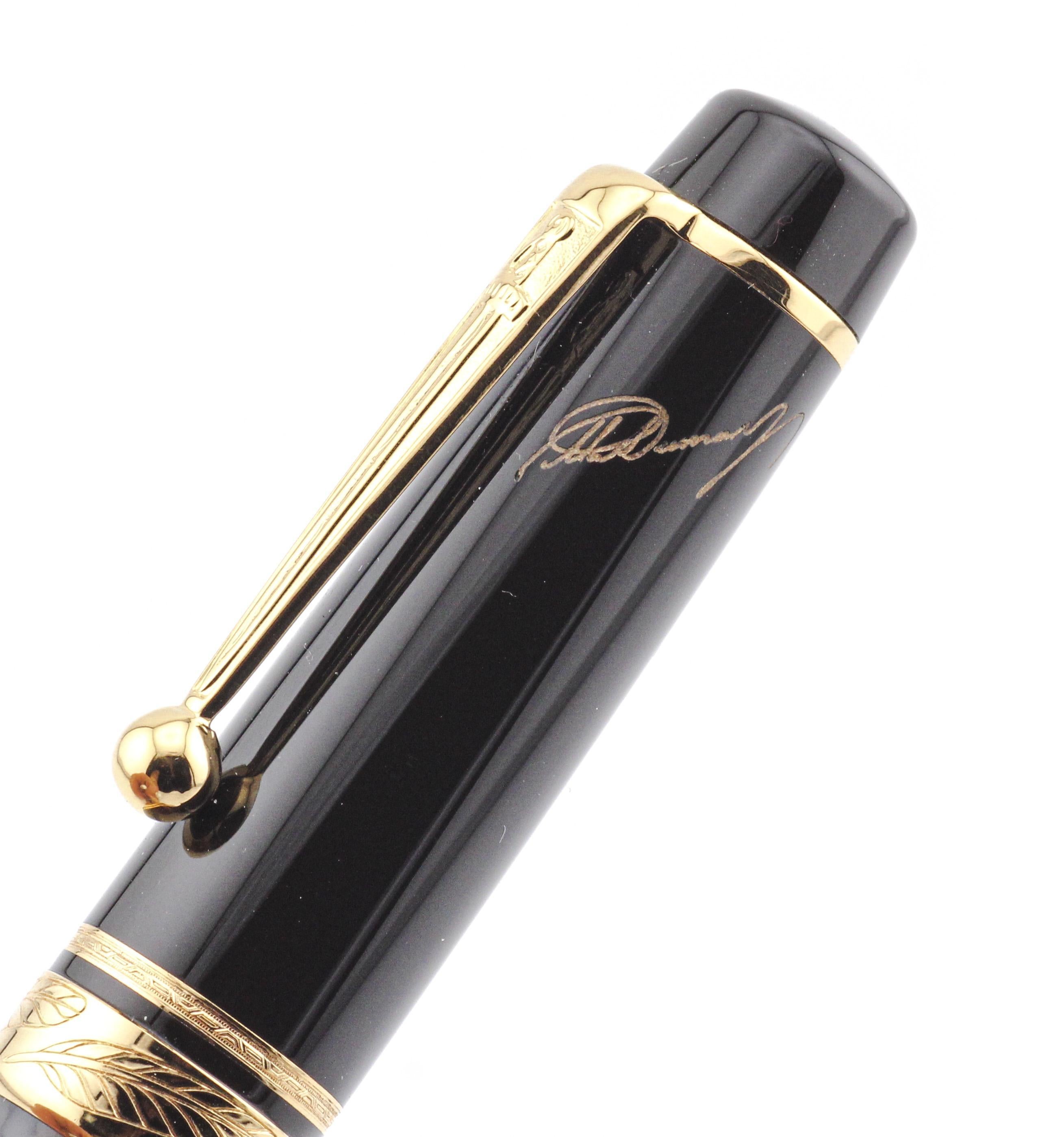 Limited Edition Montblanc Alexander Dumas Writer Series Ballpoint Pen For Sale 2