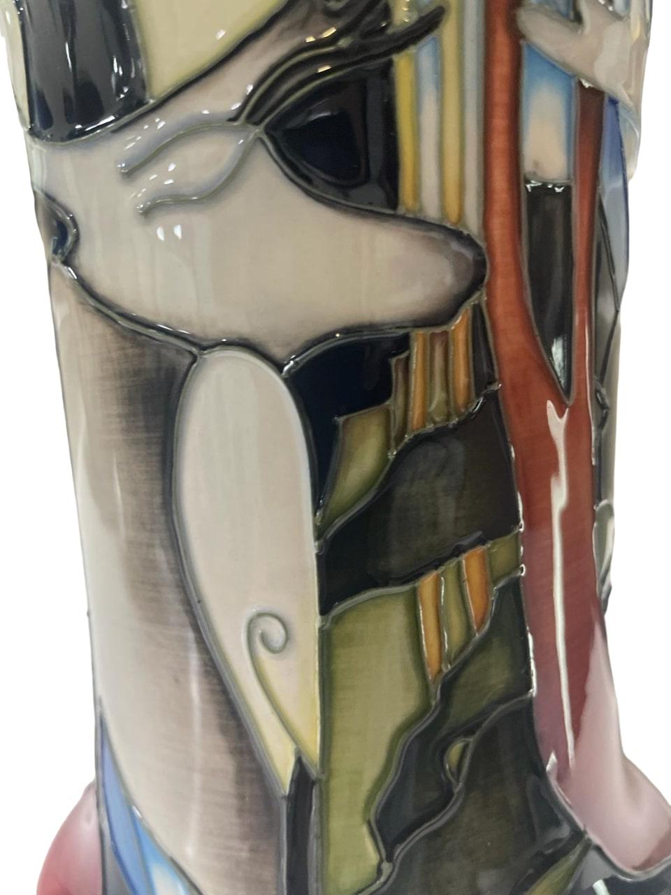 LIMITED EDITION MOORCROFT Wapiti vase by Emma Bossons dated 2012 31/35 For Sale 3