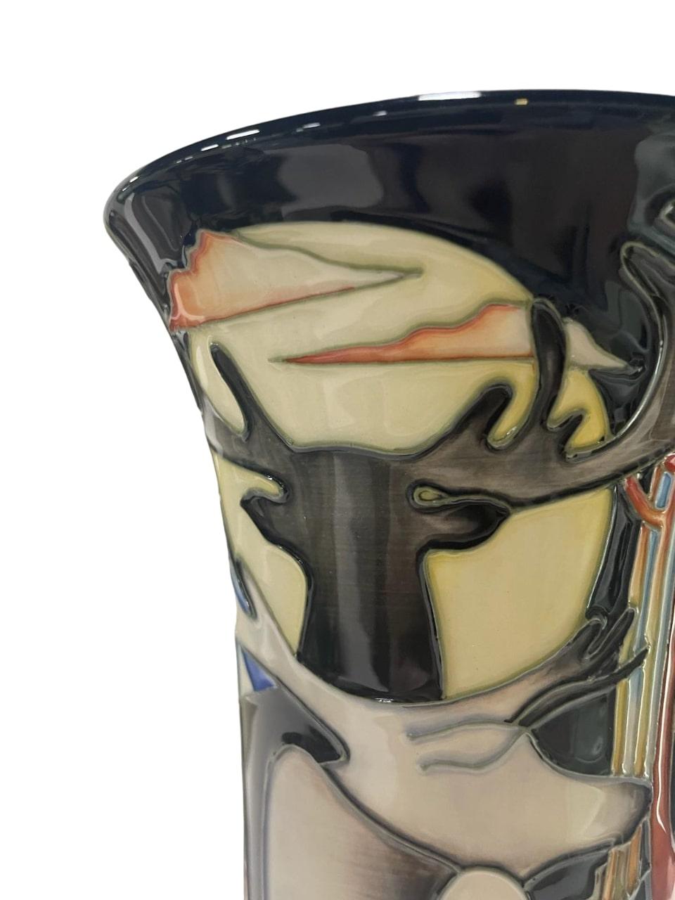 LIMITED EDITION MOORCROFT Wapiti vase by Emma Bossons dated 2012 31/35 For Sale 6