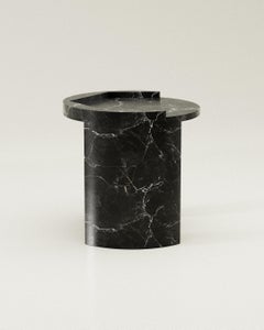 Limited Edition NullZwei Stool in Black Marble by Justus Knut Schomann