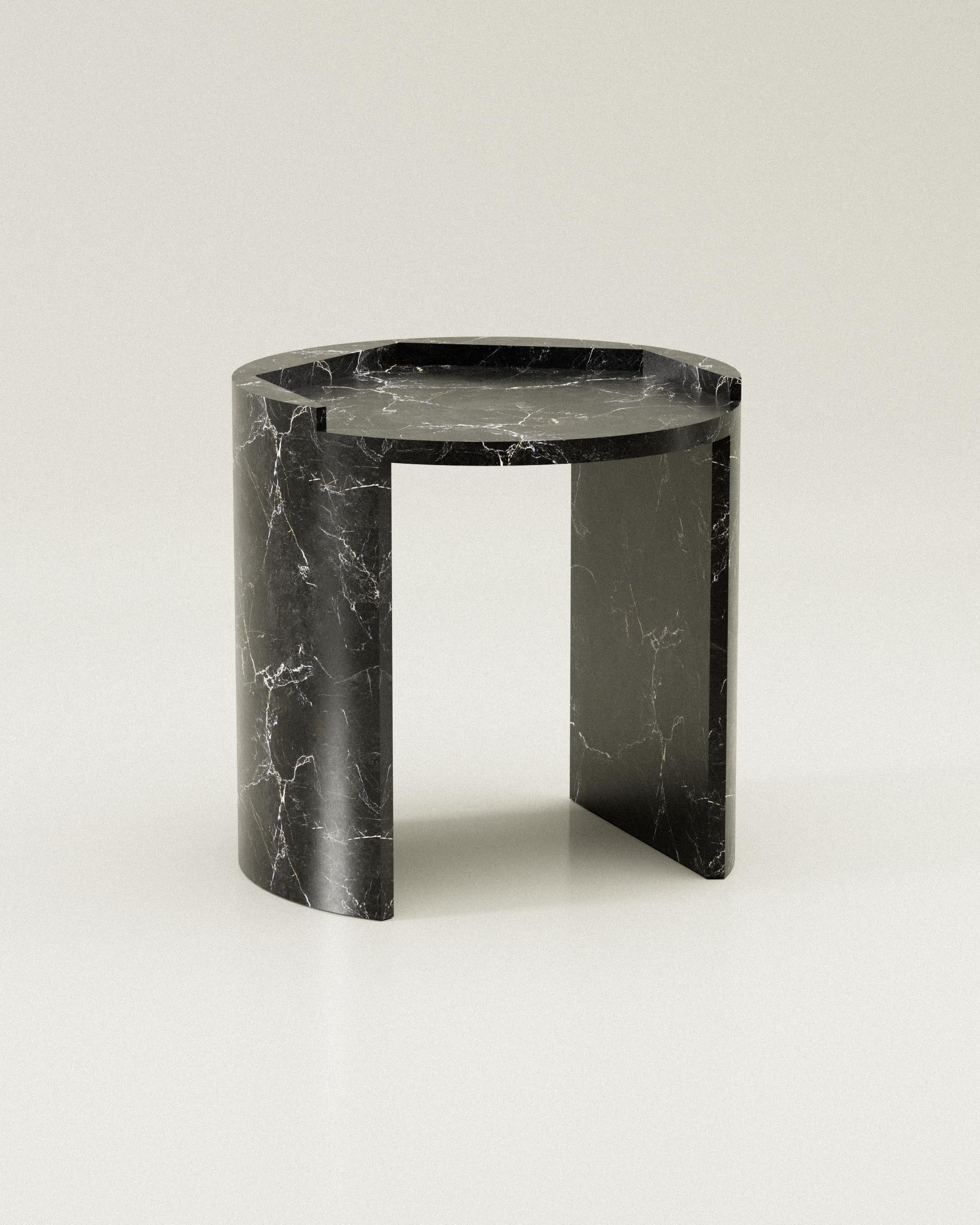 Altro Sgabello NullZwei in edizione limitata in marmo nero di Justus Knut Schomann in vendita