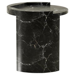 Tabouret NullZwei en marbre noir, édition limitée, Justus Knut Schomann