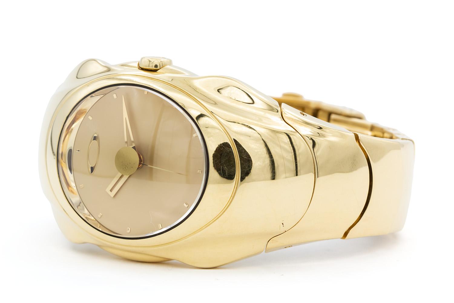 Contemporary Limited Edition Oakley Timebomb Solid 18k Yellow Gold Extremely Rare For Sale