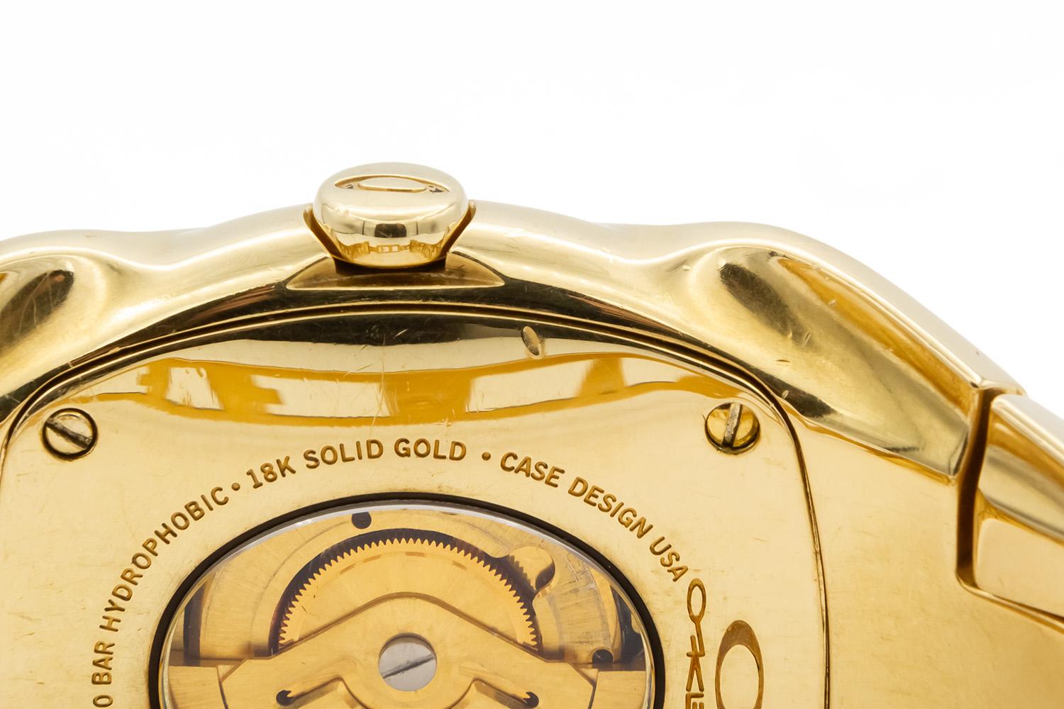 Limited Edition Oakley Timebomb Solid 18k Yellow Gold Extremely Rare For Sale 2