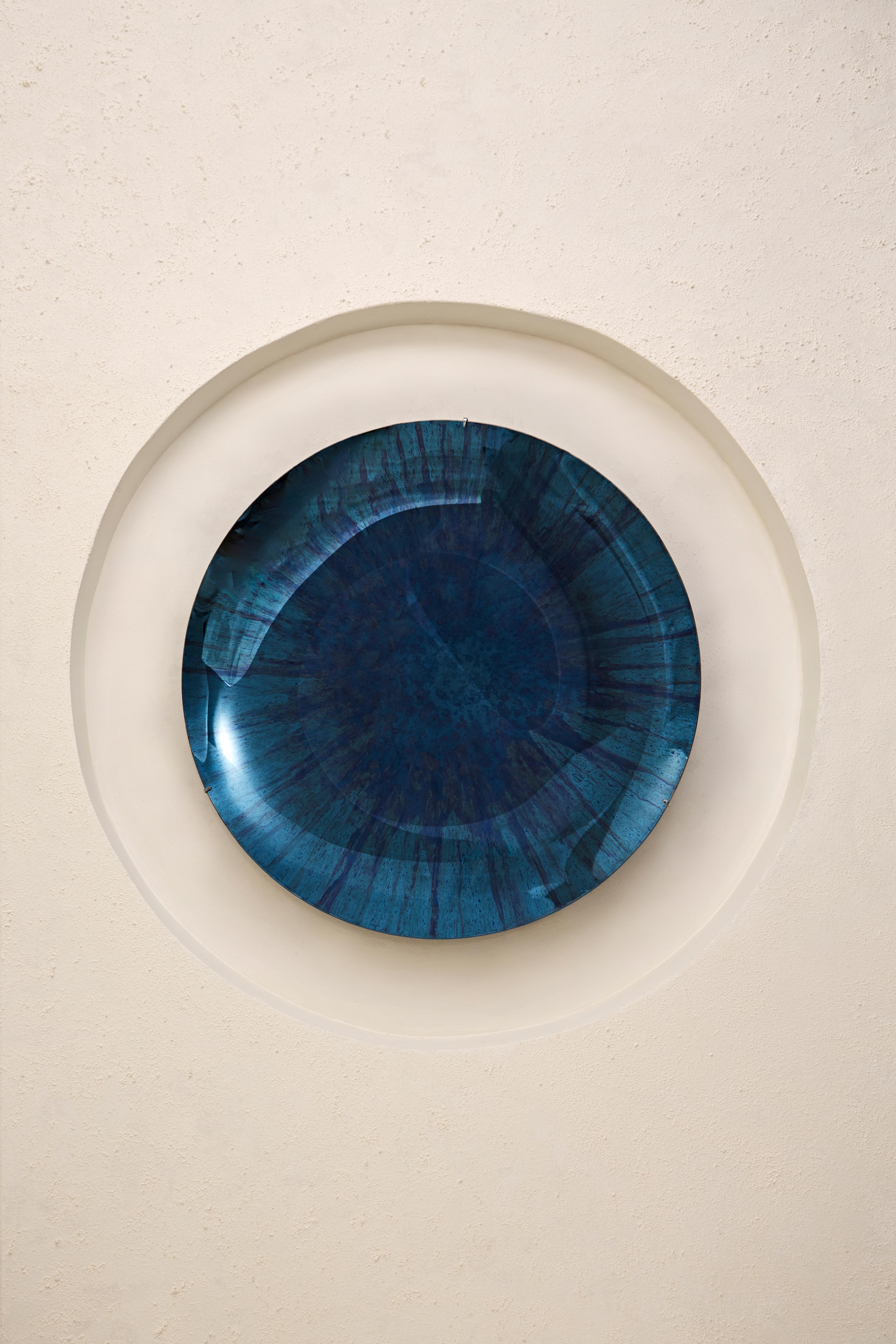 Limited Edition Ocean Eye Nebula Concave Multicolor Oxidized Mirror by Homa For Sale