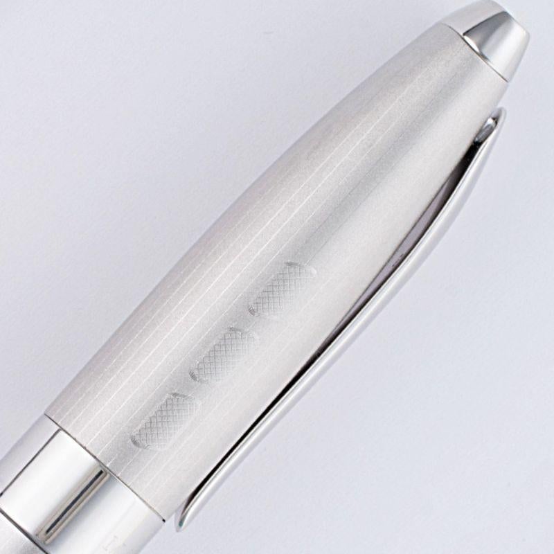 Limited edition Omas for Maserati fountain pen in sterling silver with 18k nib #0708/1200. Made in Italy. New, complete with presentation box, papers and ink well.
