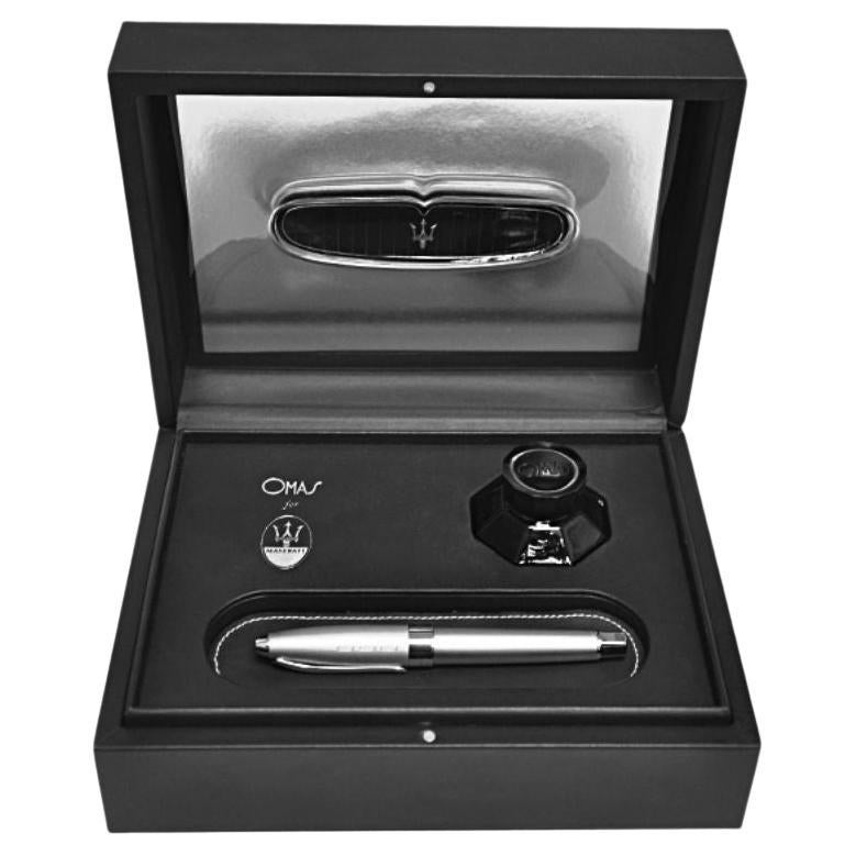 Limited Edition Omas for Maserati Sterling Silver with 18k Nib Fountain Pen For Sale
