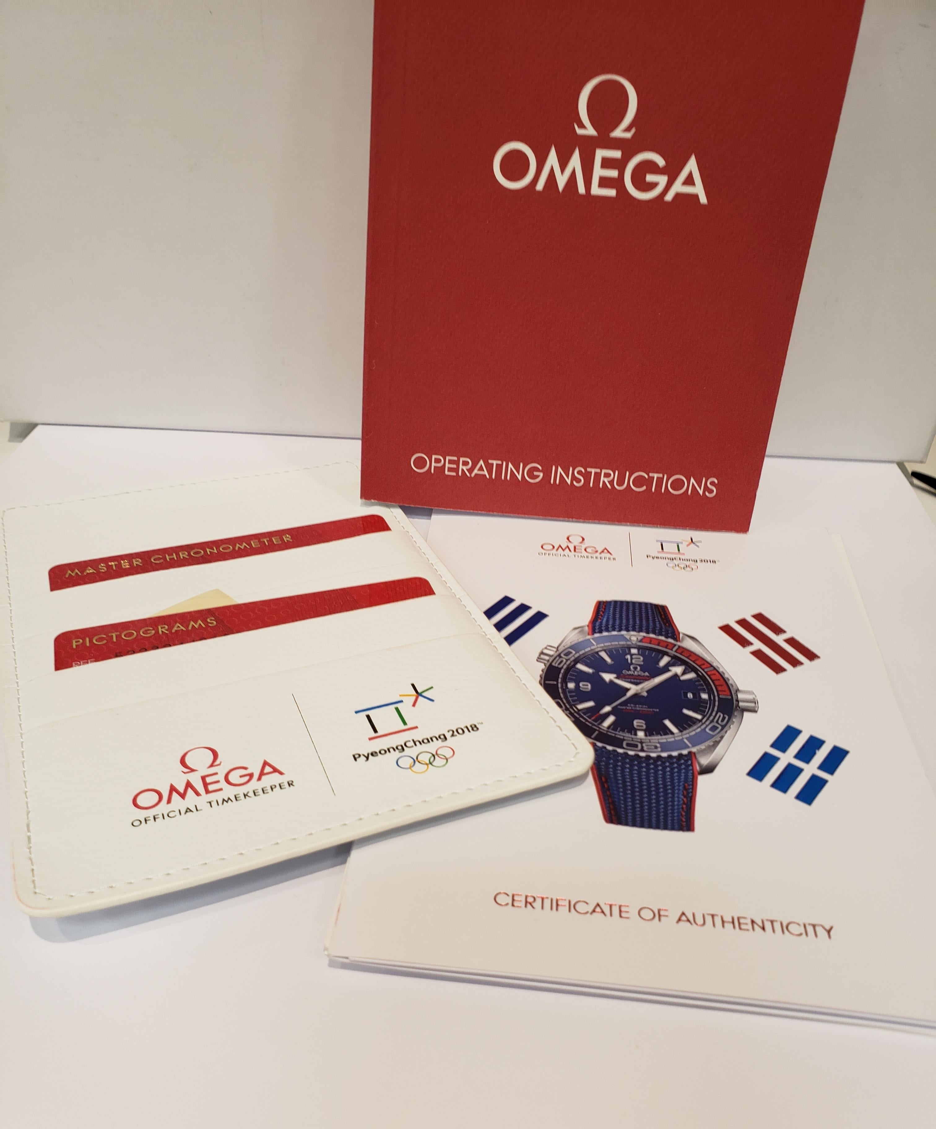 Contemporary Limited Edition Omega Sea Master Planet Ocean 2018 Olympic Games Watch For Sale
