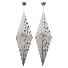 Limited Edition Pair Murano Glass Luxor Lanterns Exclusively by Gianluca Fontana