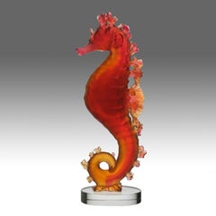 Limited Edition Pate de Verre Glass Sculpture entitled "Mer de Corail" by Daum