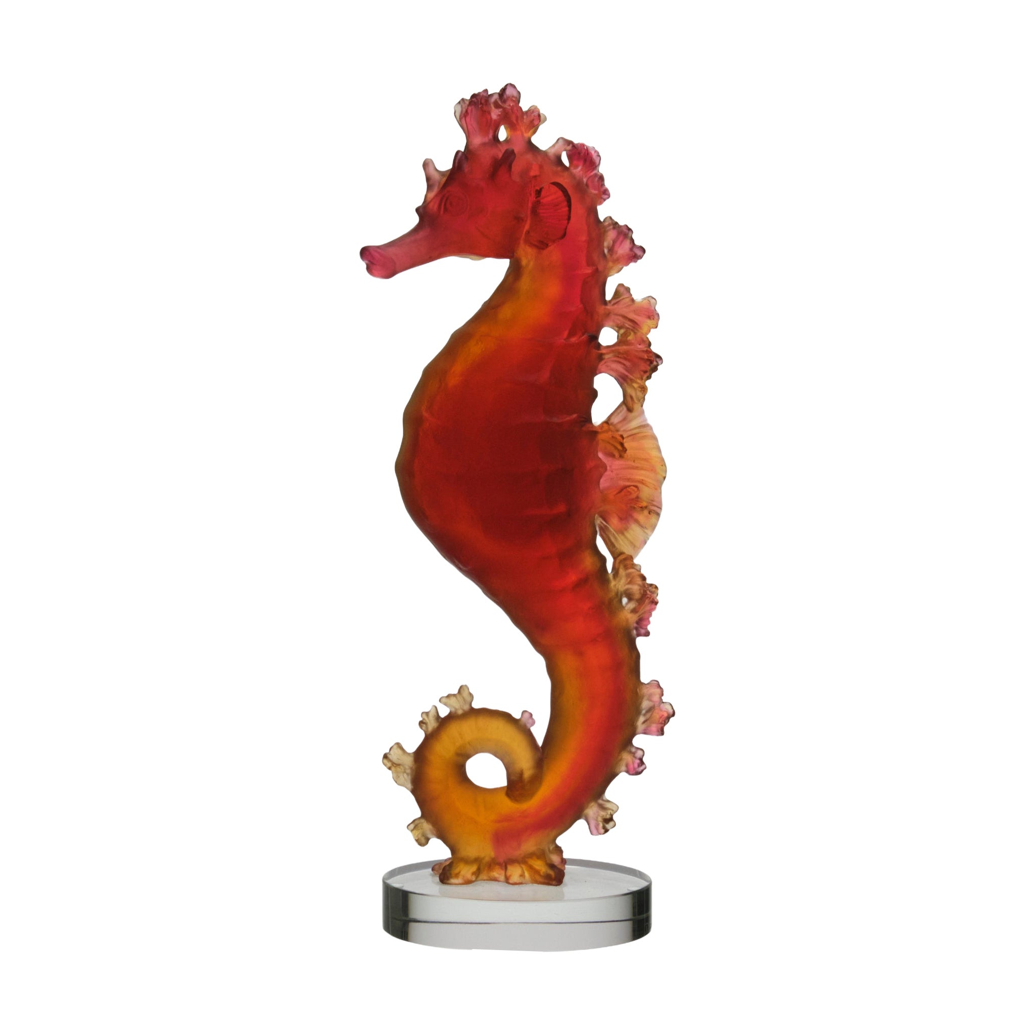 Sculpture en verre « pâte de verre » en édition limitée intitulée « Mer de Corail » par Daum en vente