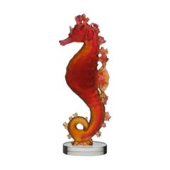 Limited Edition Pate de Verre Glass Sculpture entitled "Mer de Corail" by Daum