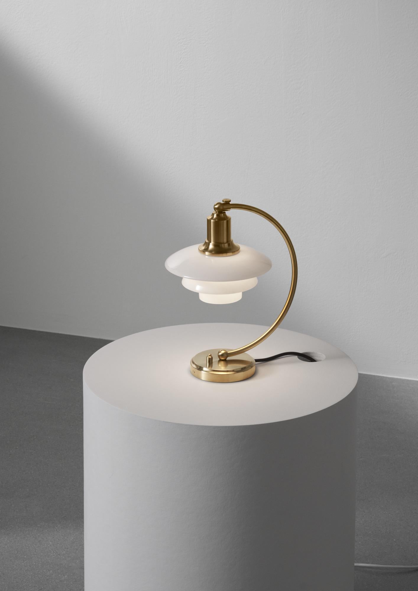 Danish Limited Edition PH 2/2 'Luna' Opaline Glass Table Lamp for Louis Poulsen For Sale