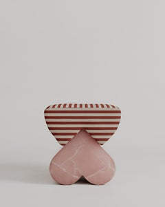 Edizione limitata, cuscino a forma di cuore in marmo rosa Amarino Seat, Esther Knopfler