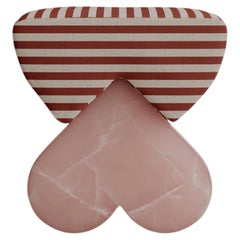 Edizione limitata, cuscino a forma di cuore in marmo rosa Amarino Seat, Esther Knopfler