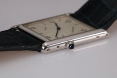 Limited Edition Platinum Cartier Asymmetric Driver's Wristwatch Ref 1996