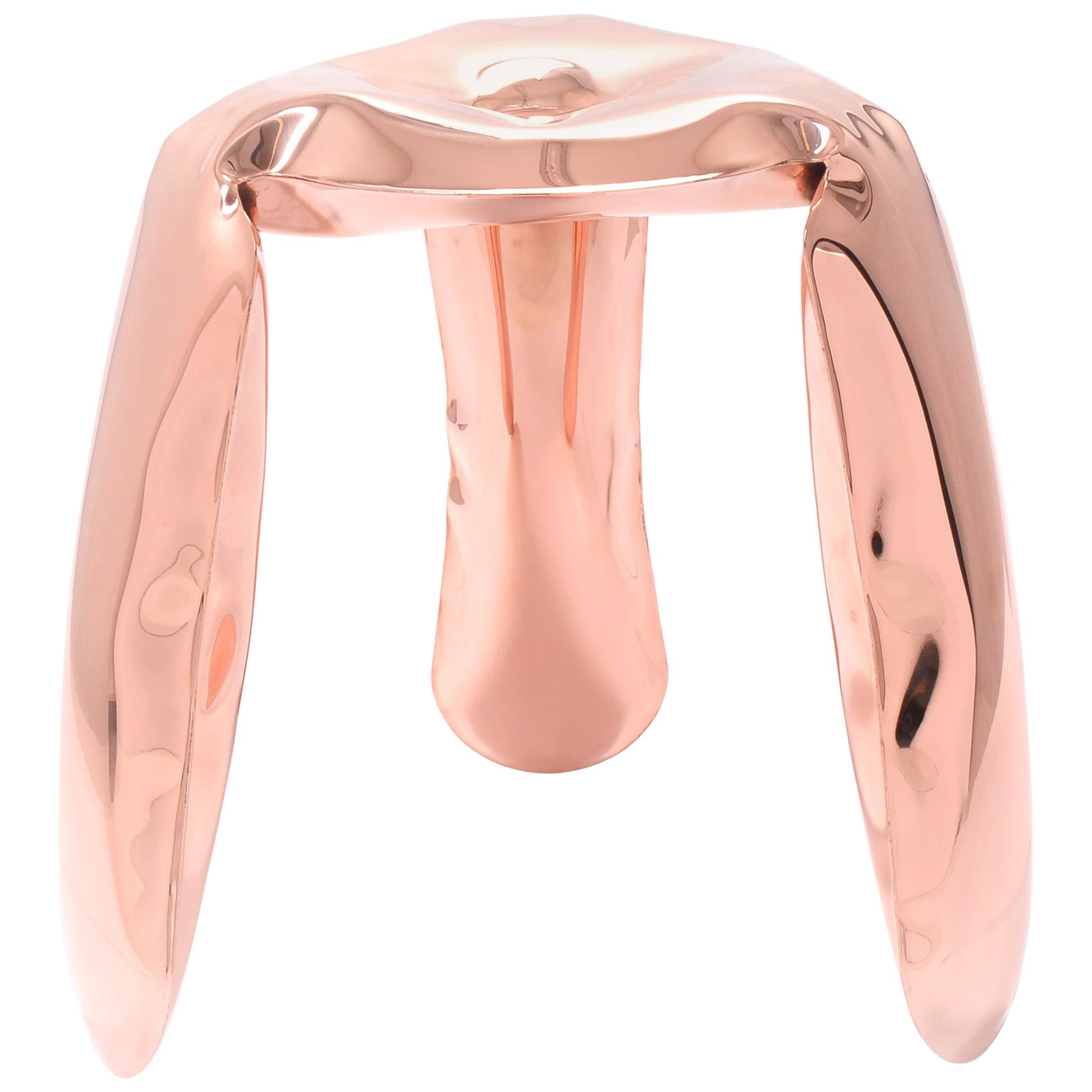 Limited Edition Plopp Standard Stool in Polished Copper by Zieta For Sale