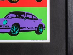 Edición limitada del Posrche 911 RS 1973 Impresión Pop Art a la Manera de Andy Warhol