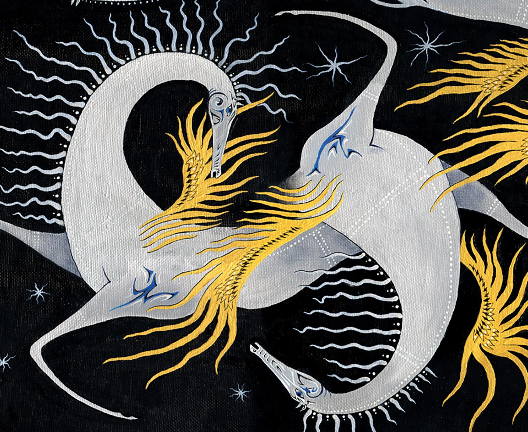 Druck in limitierter Auflage nach Original Andrew Ryabov – „Pegasus“ (Papier) im Angebot