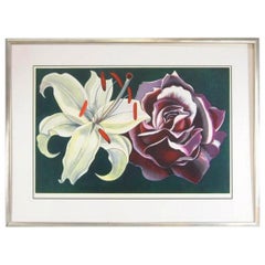 Limited Edition Print L. Nesbitt 1974 Lily & Rose Signed