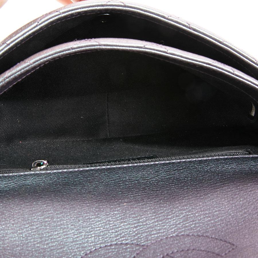 Limited Edition Rare CHANEL Bag in Purple Iridescent Leather 2