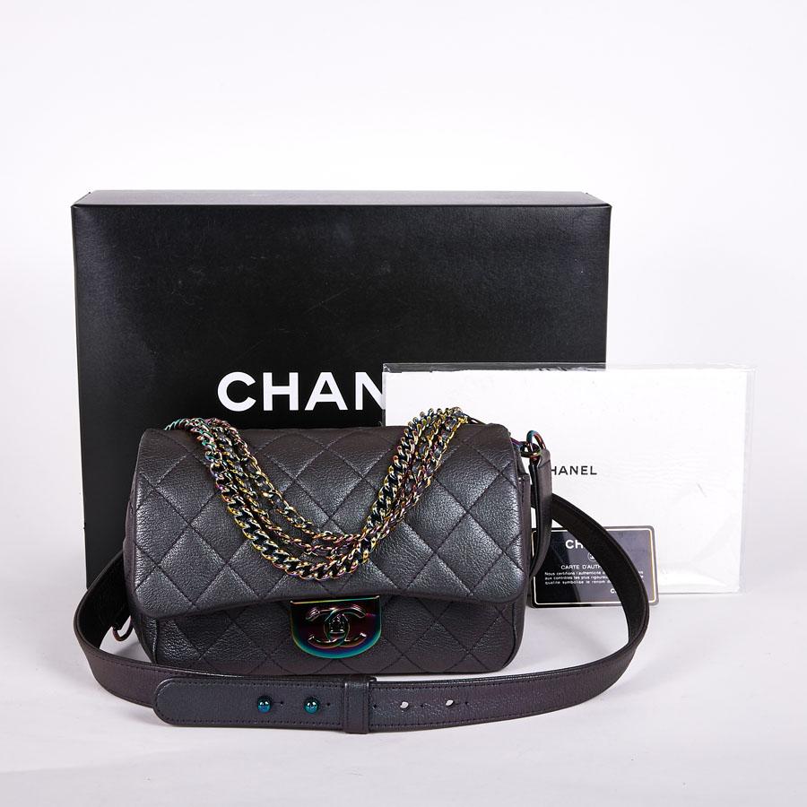 iridescent leather bag
