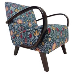 Limited Edition Restored Halabala Bentwood Armchair in William Morris Fabric