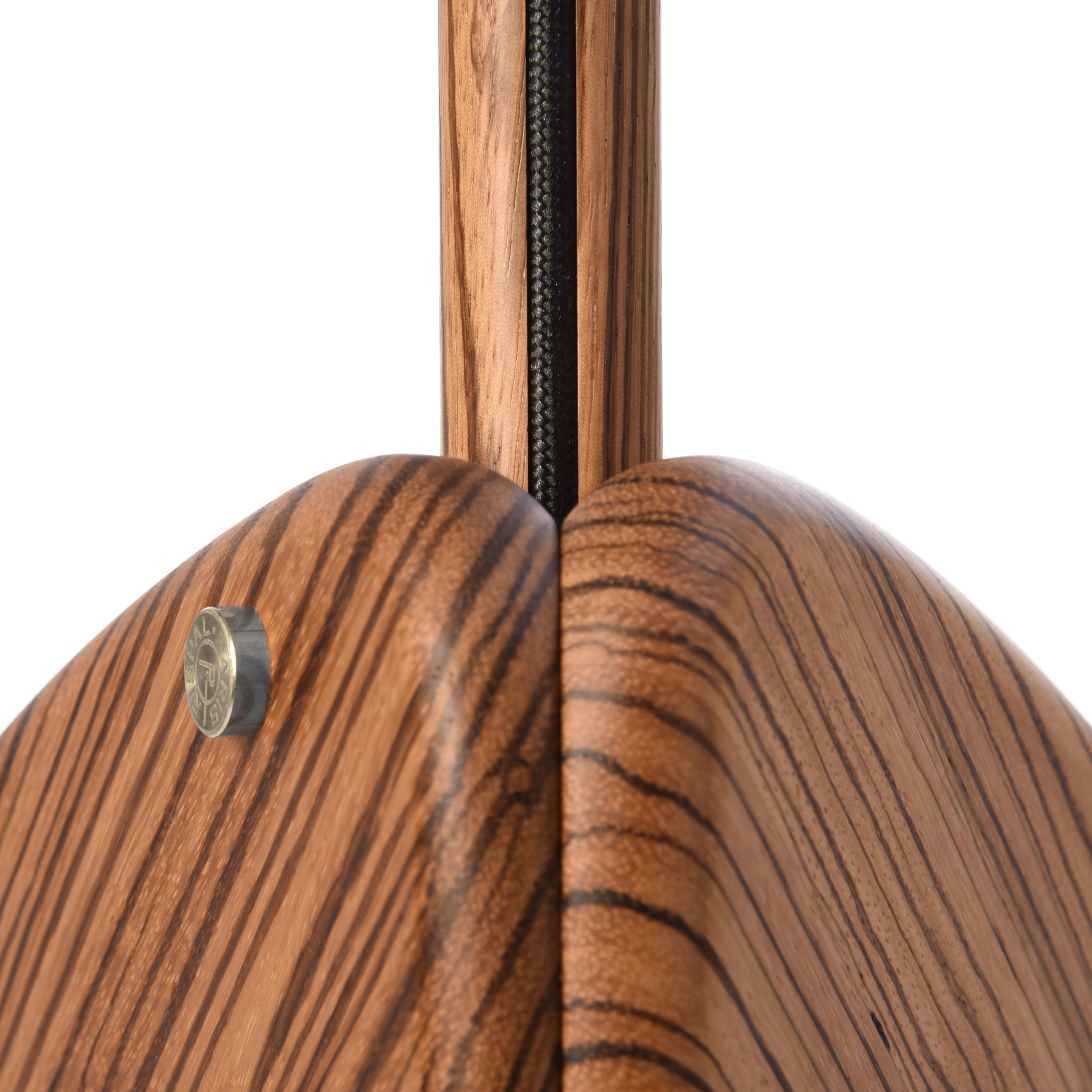 French Limited Edition Rispal 'Praying Mantis Zébrant' Floor Lamp in Zebra Wood For Sale