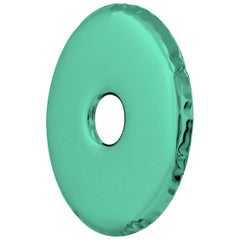 Miroir Rondo 120 Gradient en acier inoxydable vert, édition limitée, par Zieta