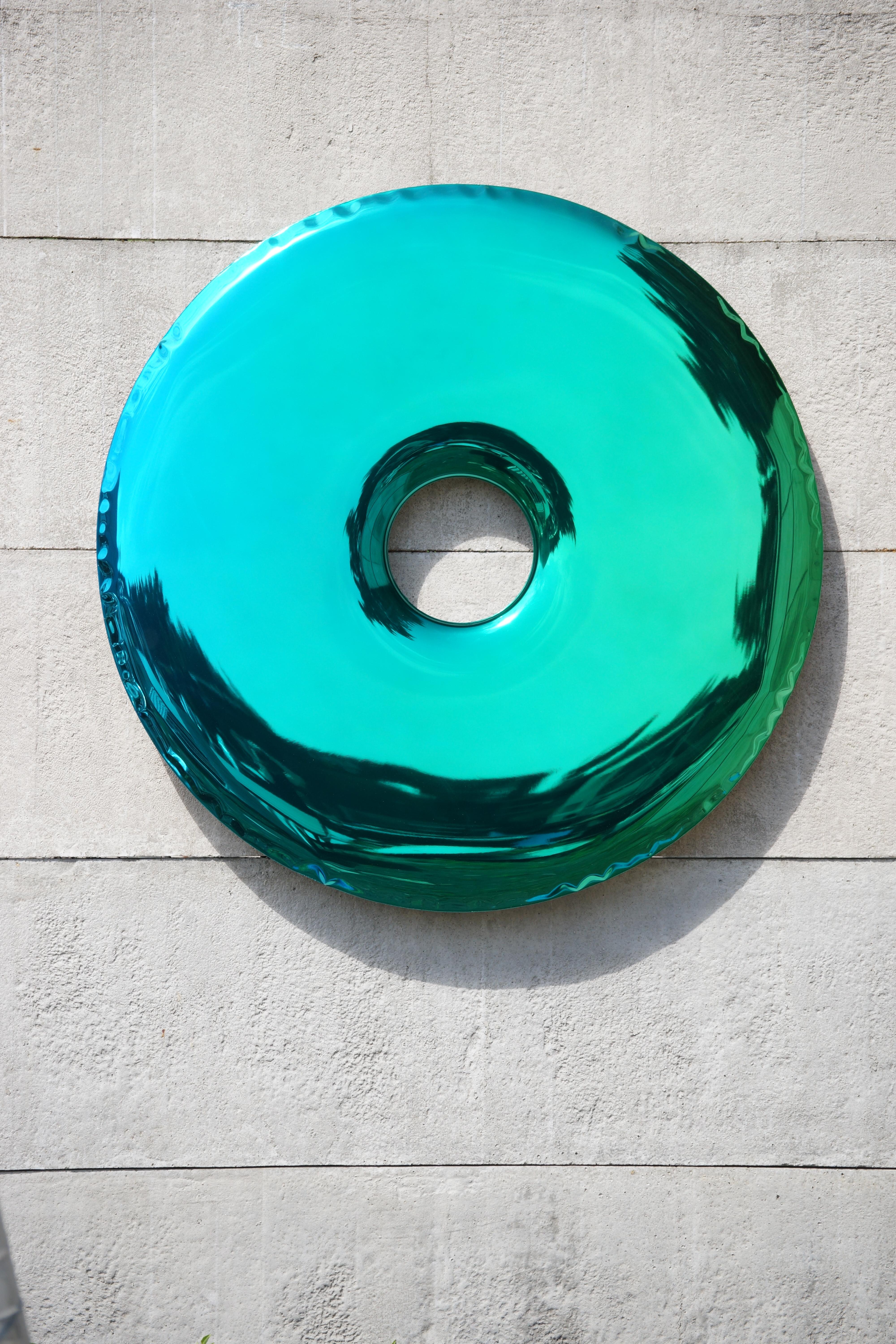 Miroir Rondo 75 Gradient en acier inoxydable vert, édition limitée, par Zieta Excellent état - En vente à New York, NY