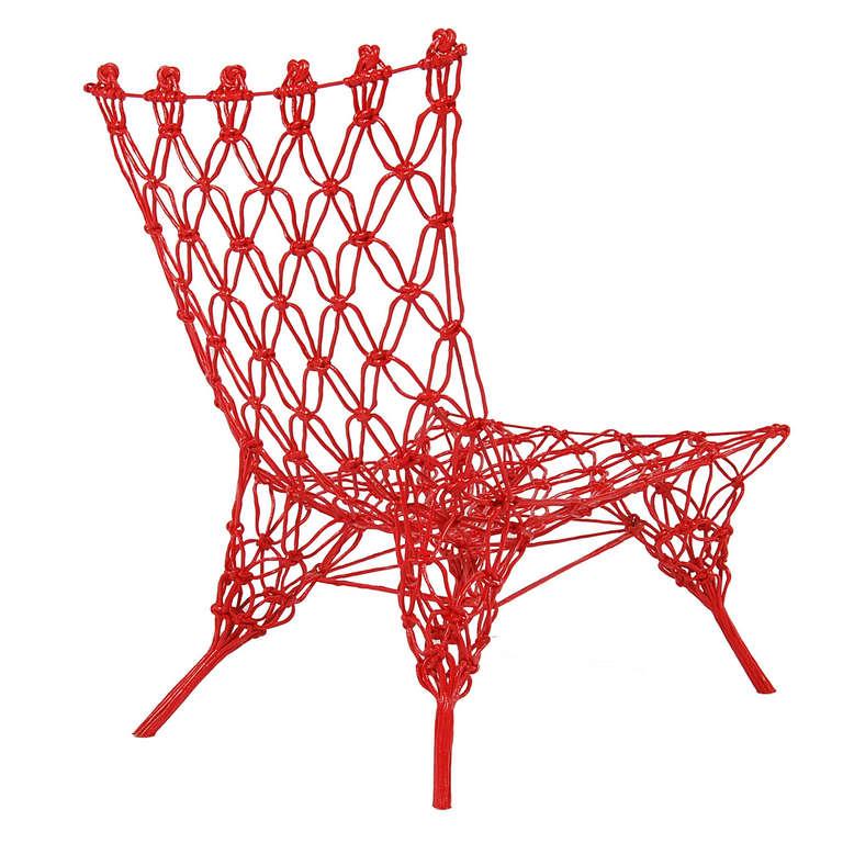 Rouge Knotted Chair von Marcel Wanders, limitierte Auflage (Italienisch) im Angebot