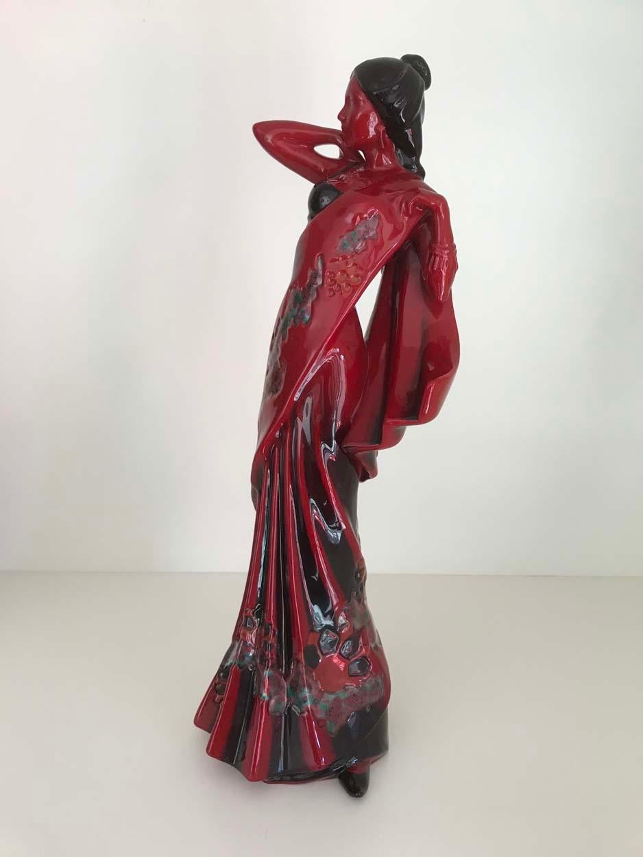 Britannique Figurine Royal Doulton Flambe Limited Edition, Eastern Grace, vers 1996 en vente