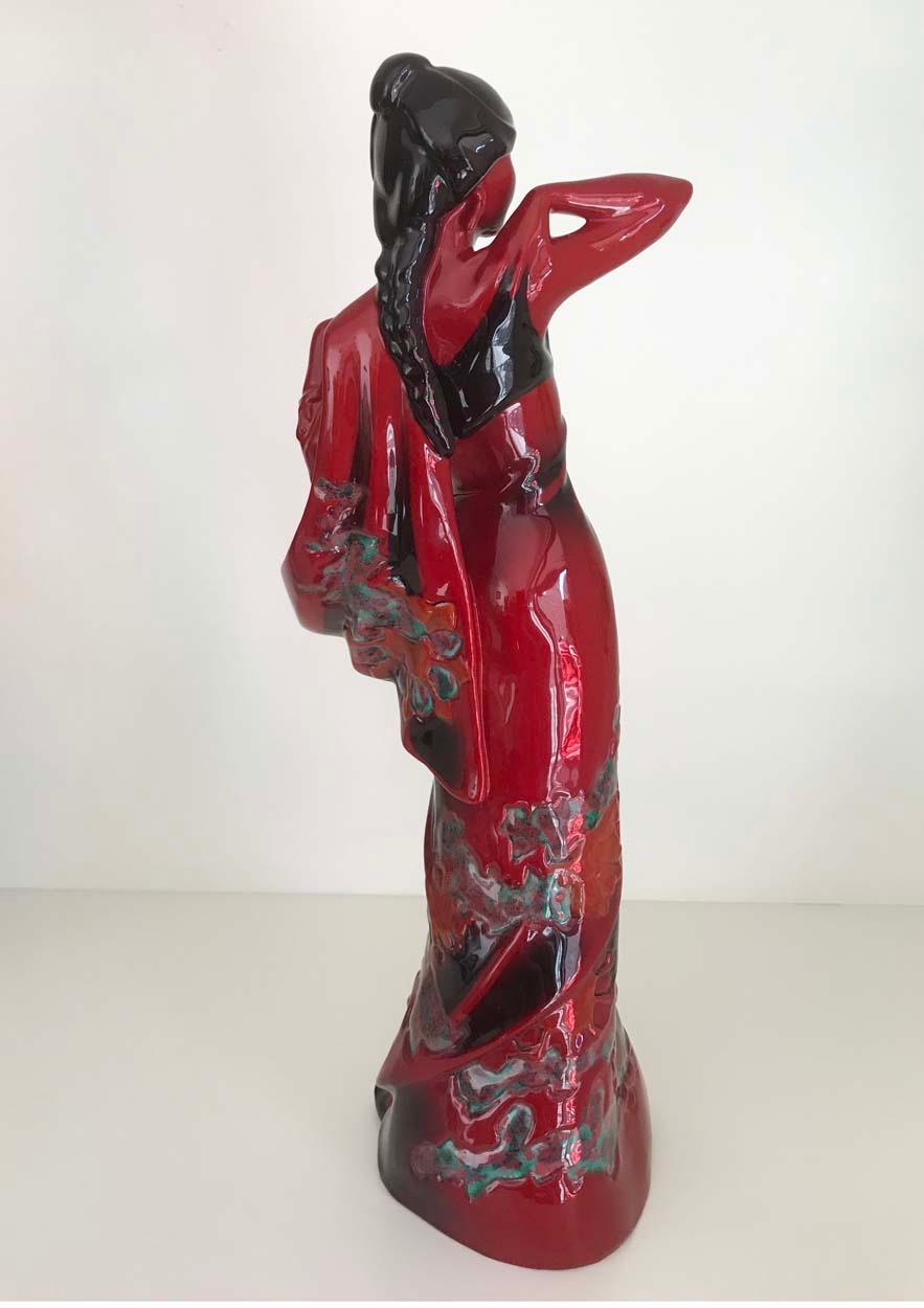 British Royal Doulton Flambe Limited Edition Figurine, Eastern Grace, circa 1996 For Sale
