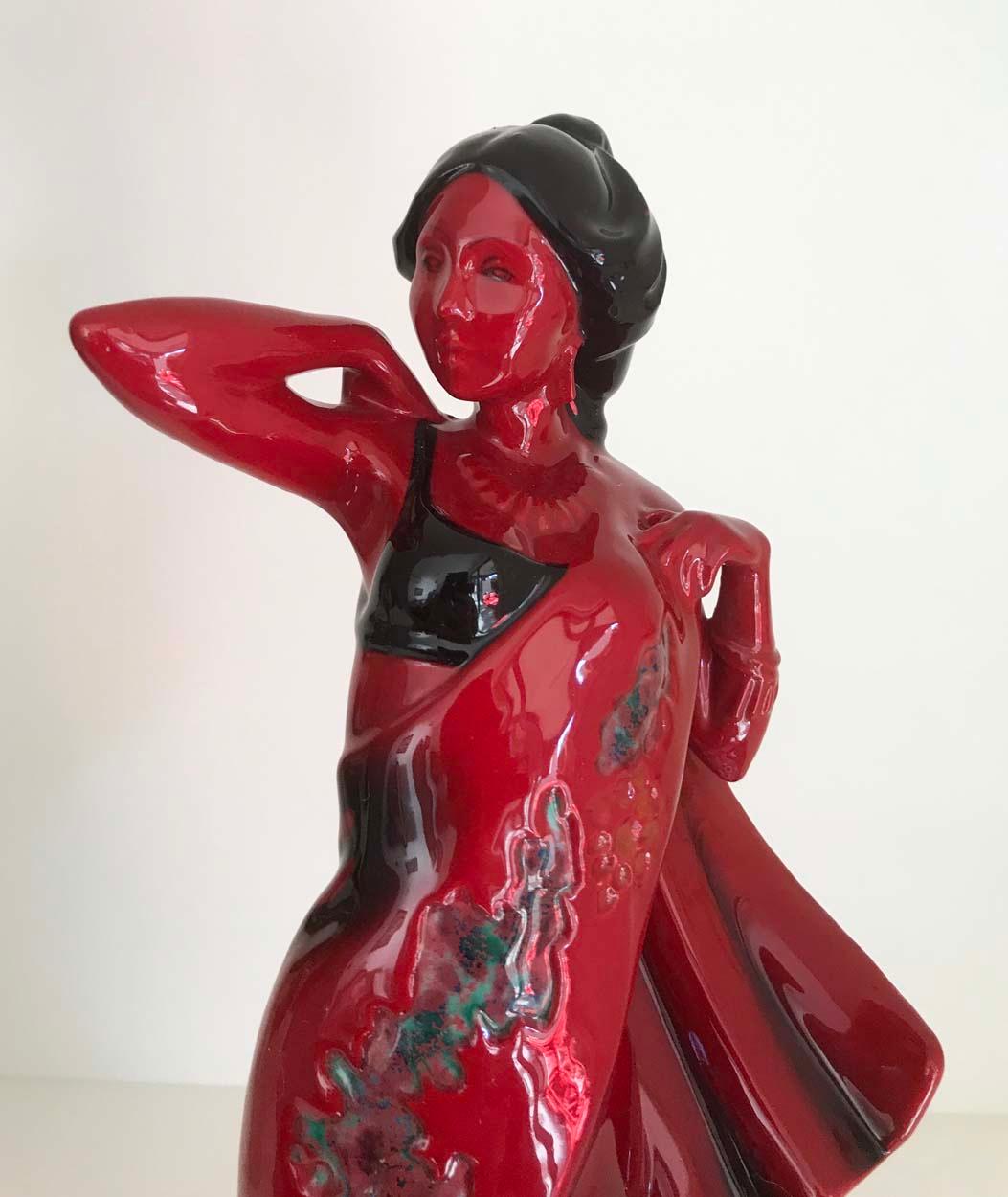 Royal Doulton Flambe Limited Edition Figurine, Eastern Grace, circa 1996 In Excellent Condition For Sale In Melbourne, Victoria
