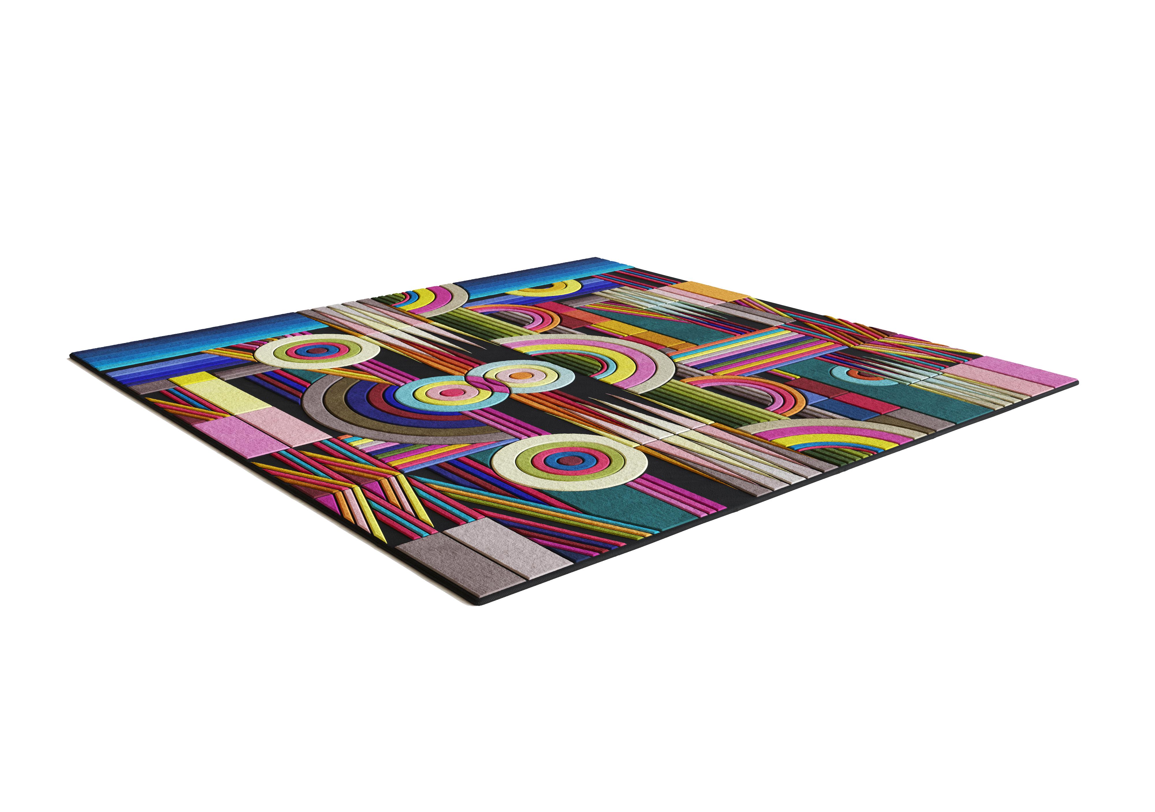 Postmoderne Tapis Dalek 02, édition de 11 / Laine et soie nouées à la main / Délai de livraison de 4 à 5 mois en vente