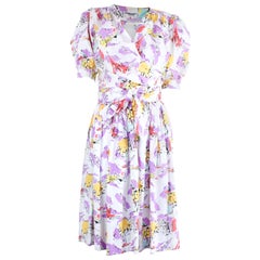 Limited edition Saint Laurent “Paris” print summer ensemble. circa 1983