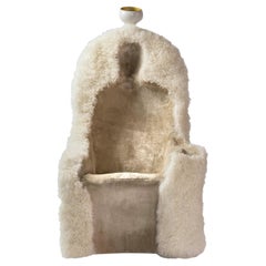 Used Limited edition Salvador Dali Armchair "Invisible Personage" sheepskin LED light