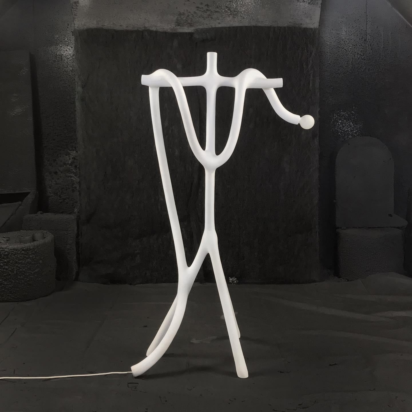 Limited Edition Sand and Nylon Wrapped Lamp on Sticks by Hot Wire Extensions In New Condition For Sale In Geneve, CH