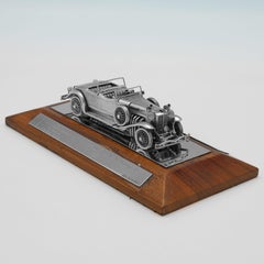 Limited Edition scale Sterling silver model of a Duesenberg SJ Torpedo Phaeton