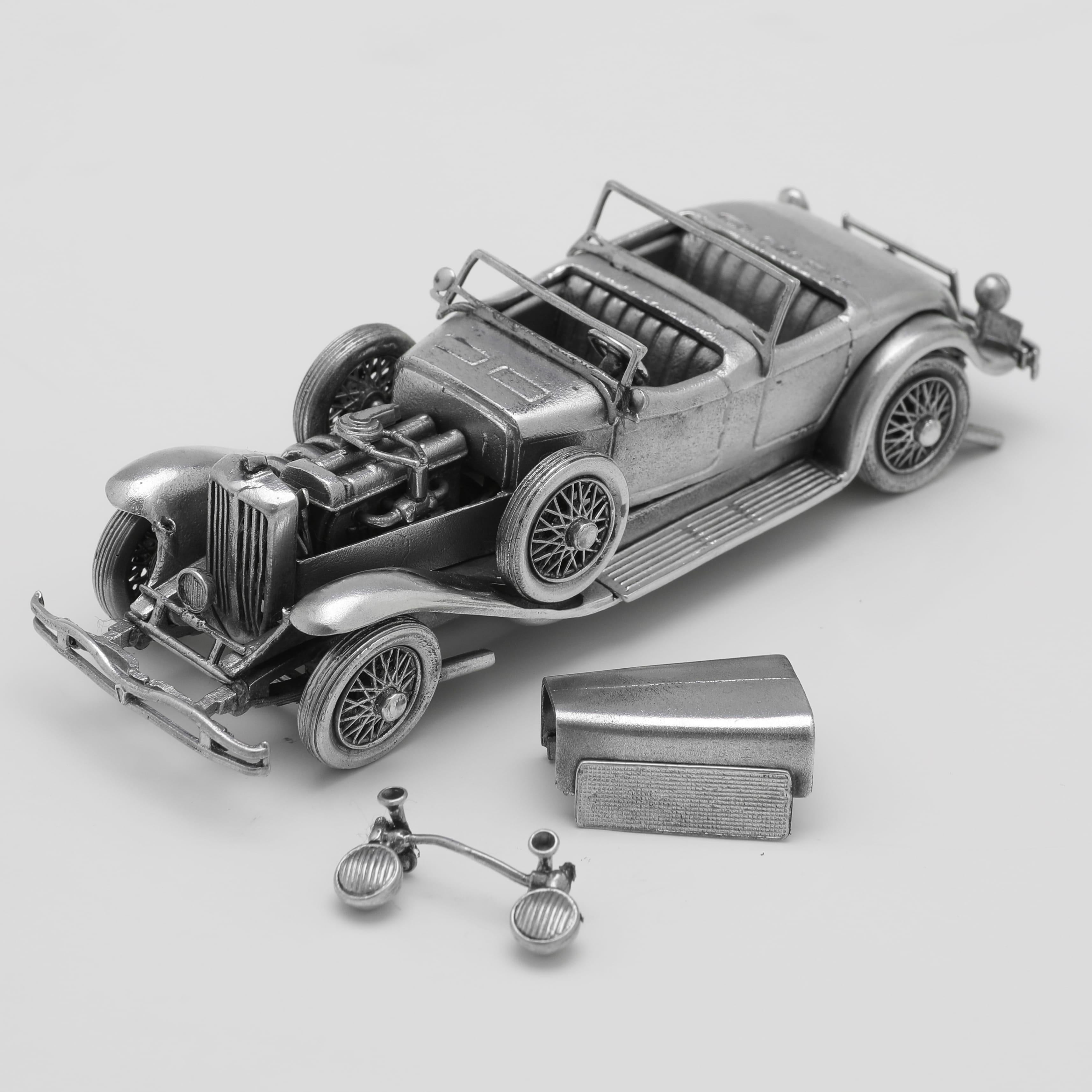 Fin du 20e siècle Modèle en argent sterling de Duesenberg SJ Torpedo Phaeton en édition limitée en vente