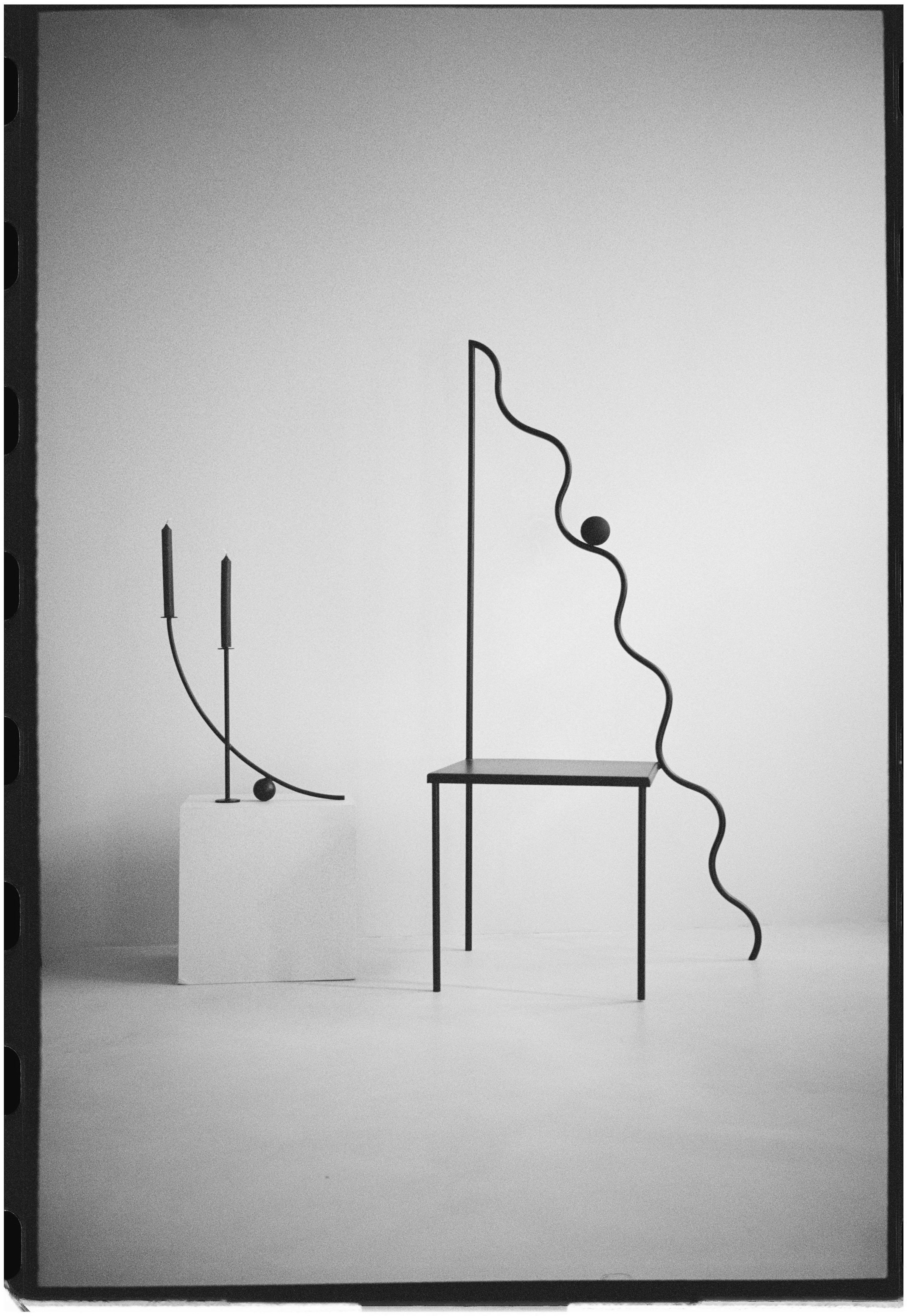Spanish Limited Edition Sculptural Chair in Forged Iron For Sale