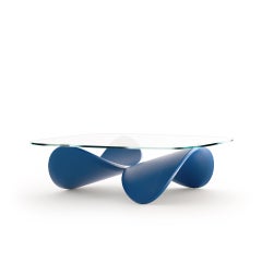 Table basse sculpturale en édition limitée, bleue uniquement 1 disponible, Italie