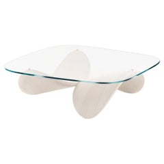 Limited Edition Sculptural Coffee Table in Bent Solid Ash Wood by Sandro Lopez
