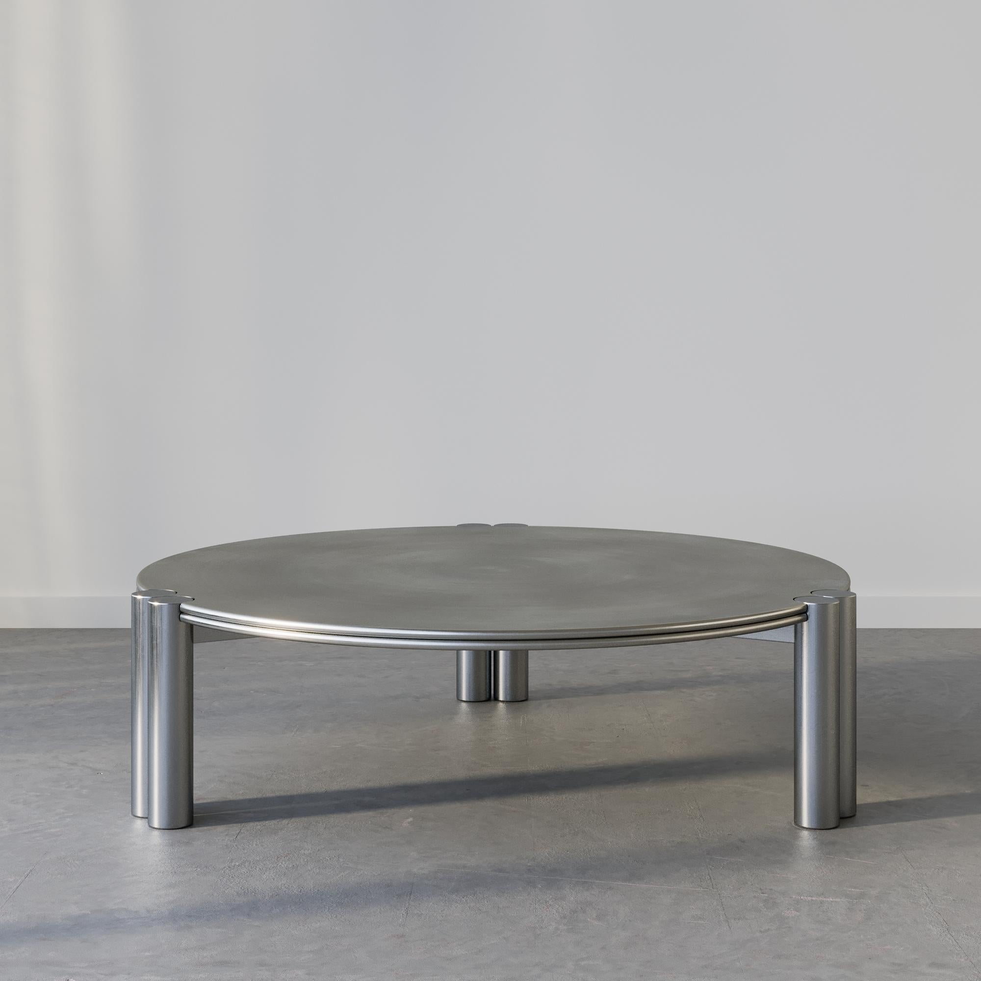 Mid-Century moderno Tavolino scultoreo Forever in edizione limitata in alluminio liquido di HEGI in vendita