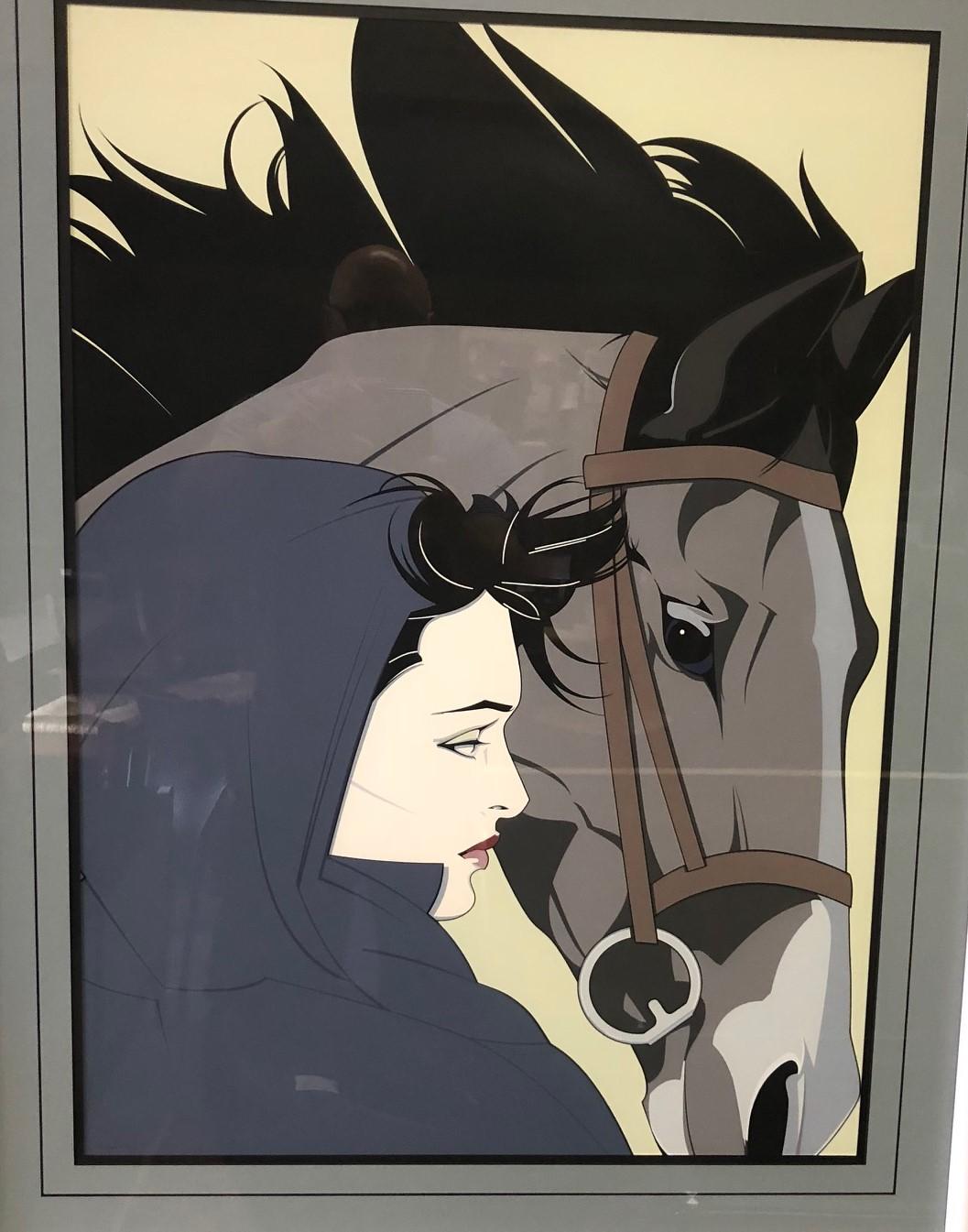 Limited edition serigraph (silkscreen) by Patrick Nagel published by Mirage Editions, Santa Monica, CA, circa early 1980s.

Patrick Nagel was an American artist who did work for Playboy magazine throughout the 1980s. He created popular