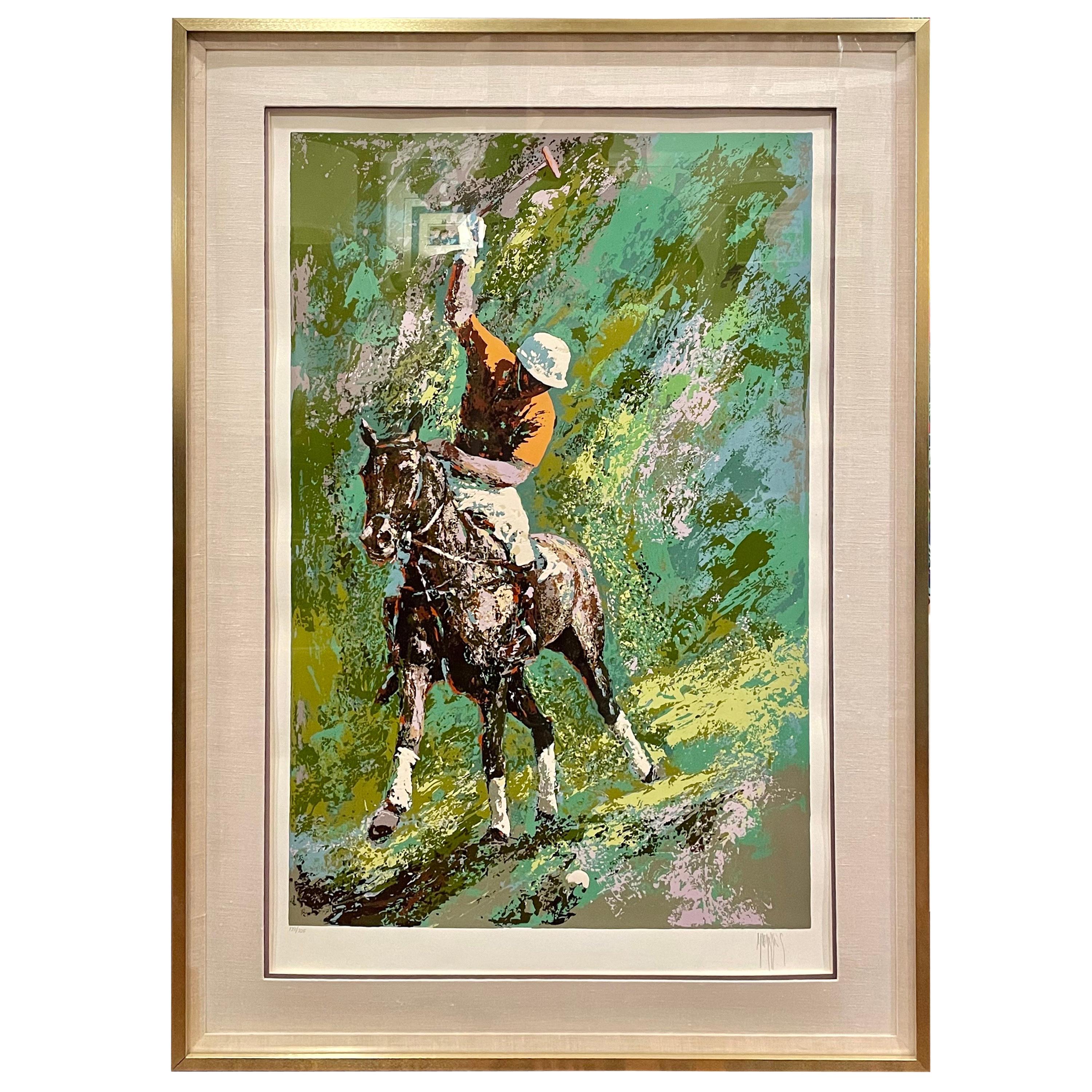 Limited Edition Serigraph Signed & Numbered Polo Player by Mark King, 1979