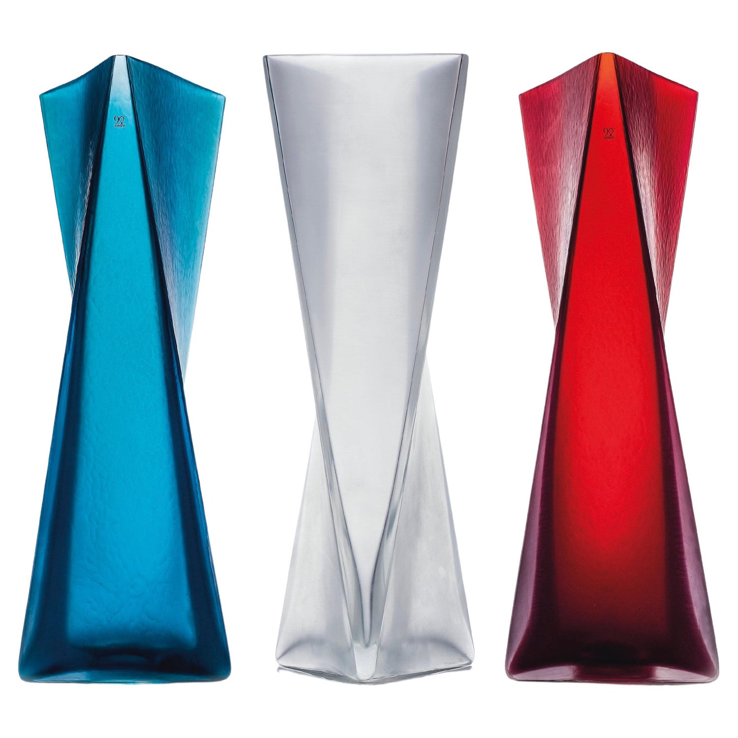 Limited Edition Set of 3 Monumental Murano Glass Vases by Tadao Ando For  Sale at 1stDibs