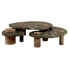 Limited Edition, Set of 3 Organic Marble Magatama Coffee Tables, Esther Knopfler